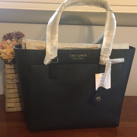Kate Spade ♠️ Cameron Black Laptop Tote - Picture 4 of 13